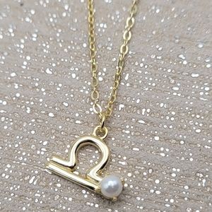 Zodiac Libra Pearl Necklace